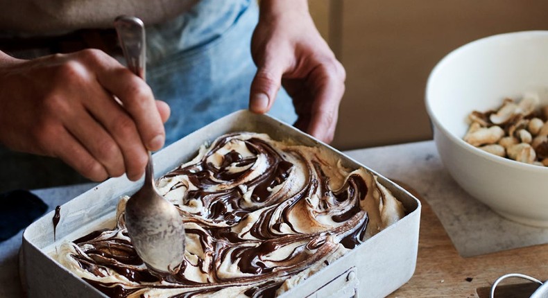 Hackney Gelato being prepared.