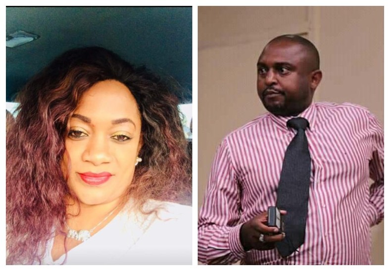 Grace Kanamu (L) Actor Jamal Nasoor (R) 