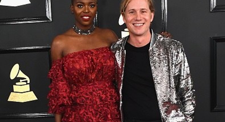 Kah-Lo and British DJ Riton at the 59th annual Grammy Awards