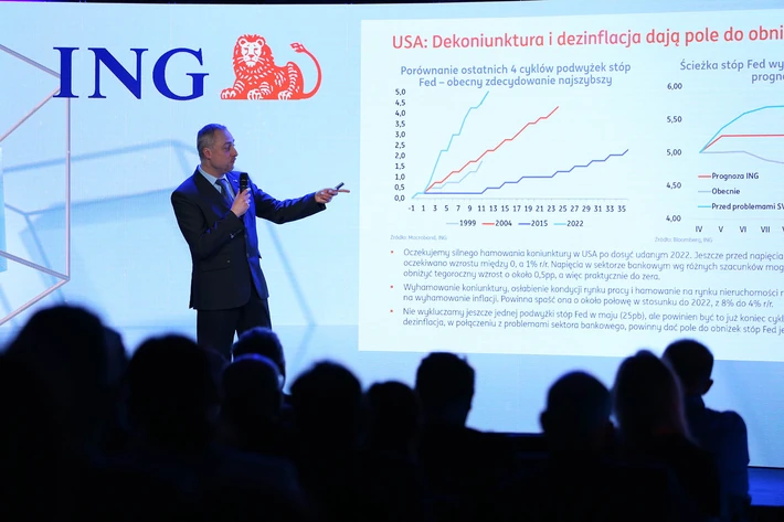 W pierwszej części wydarzenia zabrał także głos Piotr Popławski, Starszy Ekonomista ING Banku Śląskiego. Ekspert przedstawił aktualną analizę sytuacji makroekonomicznej Polski