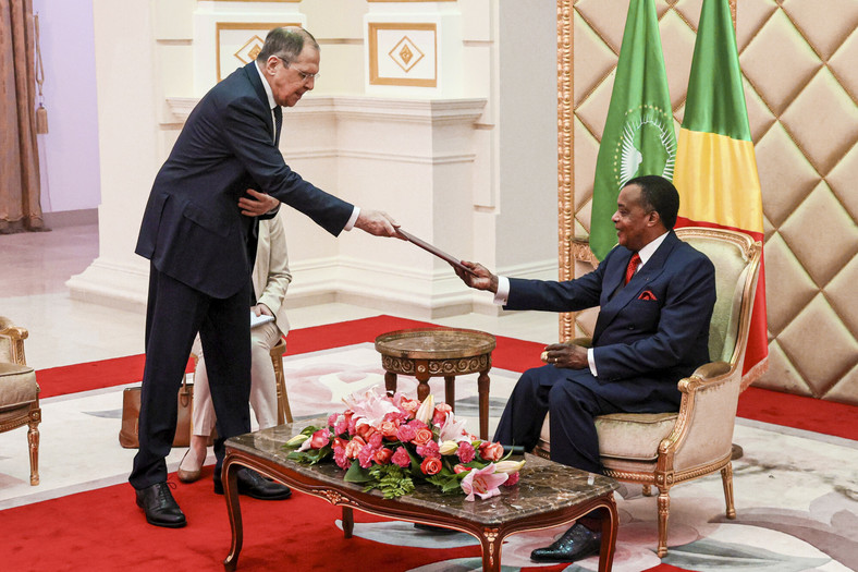 Siergiej Ławrow i prezydent Republiki Konga Felix Tshisekedi 