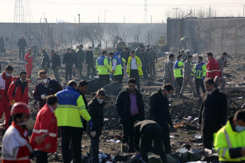 Irańskie siły zbrojne zestrzeliły samolot pasażerski