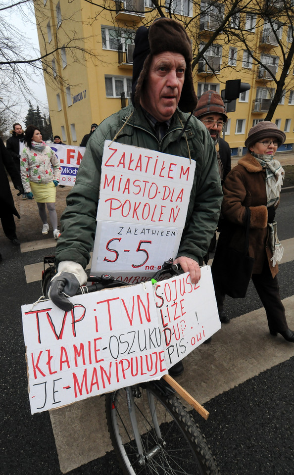 BYDGOSZCZ PROTEST OPÓŹNIENIE BUDOWY S5