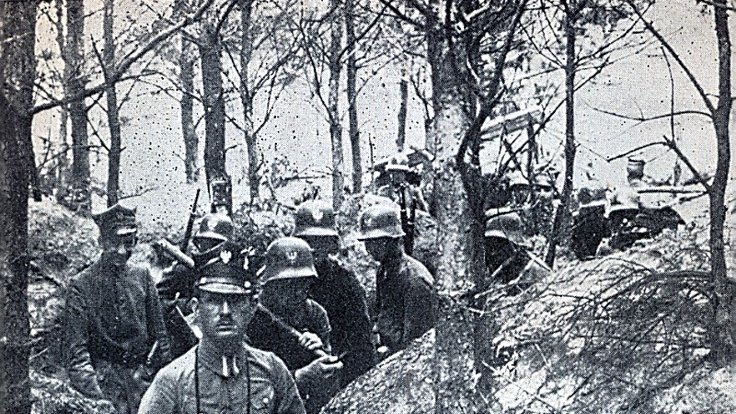 Powstańcy wielkopolscy w okopach. Styczeń 1919 r.