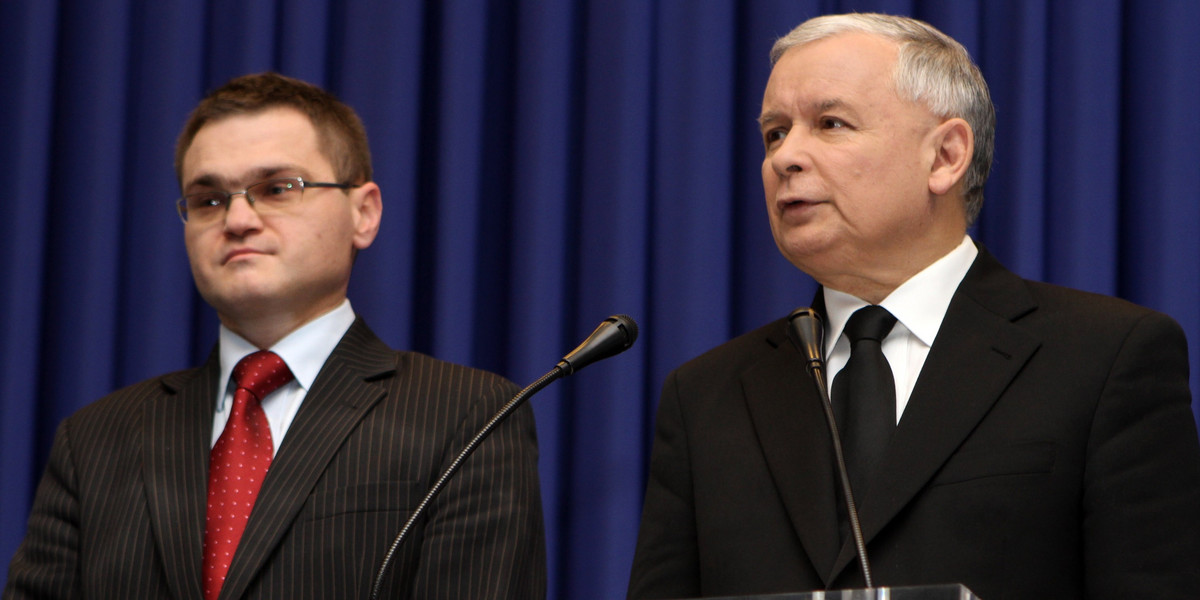 Rafał Rogalski i Jarosław Kaczyński.