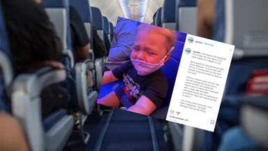 Stewardesa zaproponowała, że "przyklei dwulatce maseczkę do twarzy"