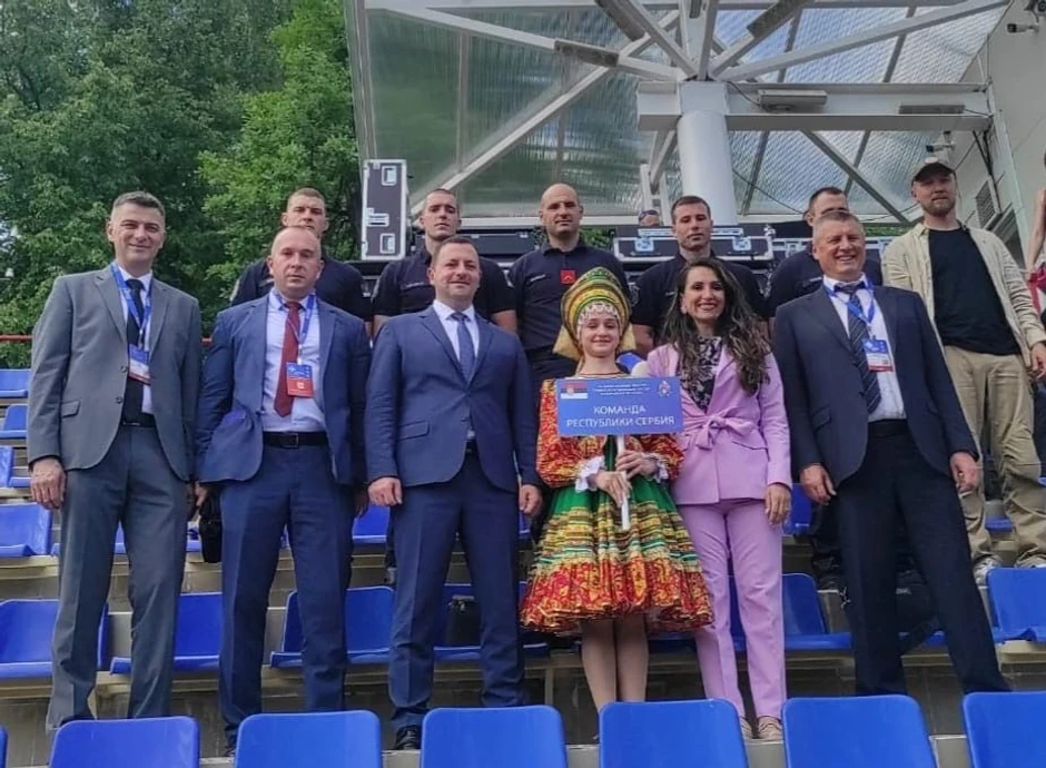 Srpski tim vatrogasaca koji se takmičio u Moskvi
