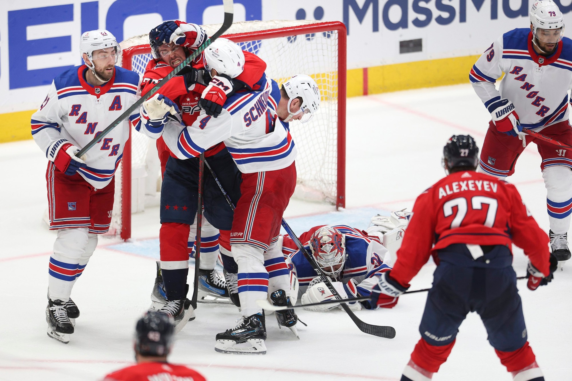 Zápas play-off NHL: New York Rangers - Washington Capitals.