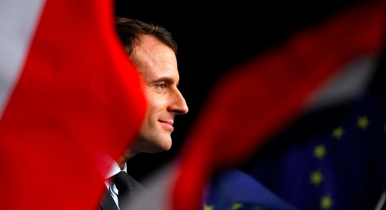 Emmanuel Macron, head of the political movement En Marche !, or Onwards !, and candidate for the 2017 presidential election, attends a meeting in Reims, France March 17, 2017.