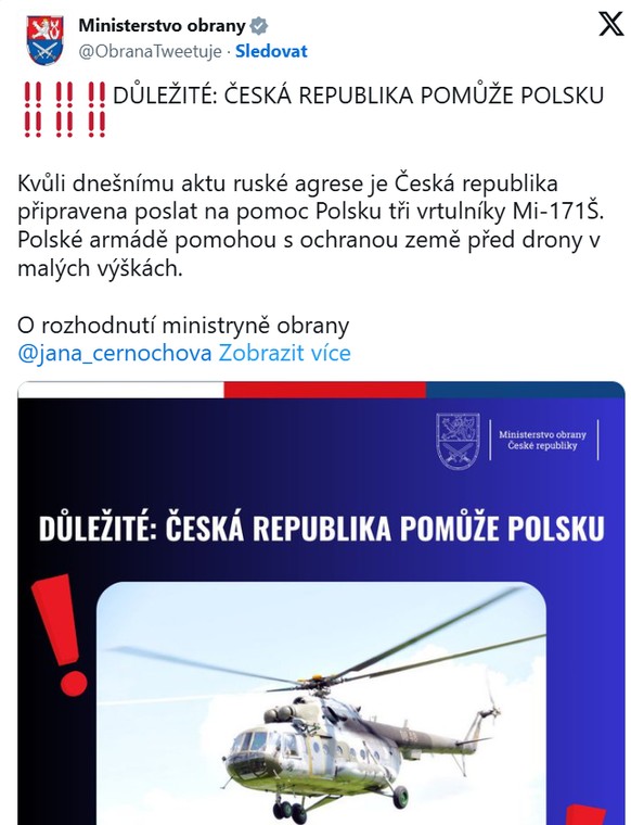 Komunikat Czeskiego MON