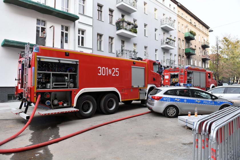 Pożar kamienicy w Szczecinie