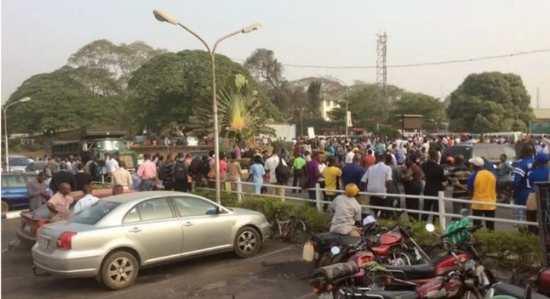 University of Ibadan students protest (file photo)