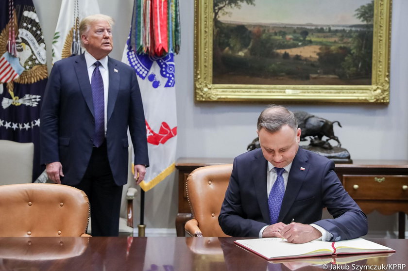 Donald Trump i Andrzej Duda w Białym Domu