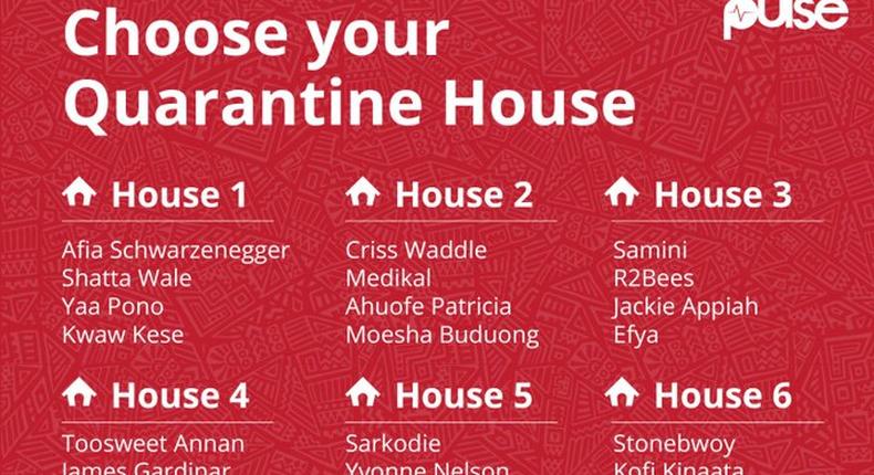 Ghanaian celebrities Quarantine House game