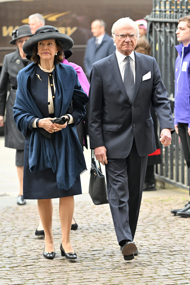 Msza dziękczynna za życie księcia Filipa: królowa Szwecji Sylwia i król Szwecji Karol XVI Gustaf