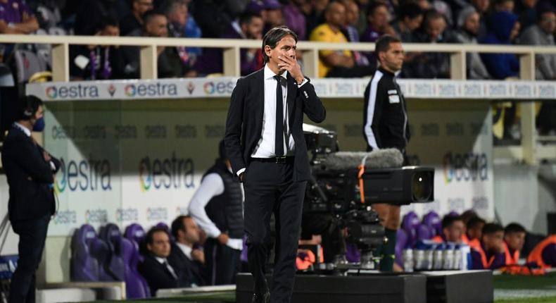 Simone Inzaghi's Inter Milan have taken 17 points from their first seven matches in Serie A Creator: ANDREAS SOLARO