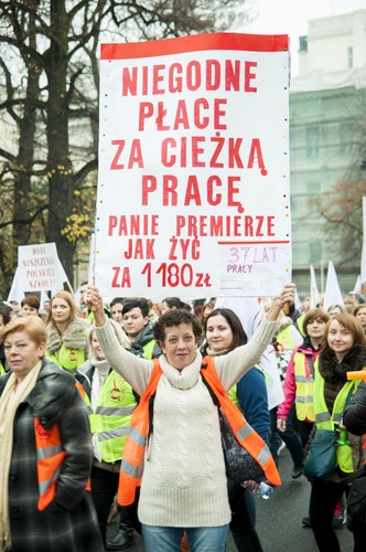 Manifestacja nauczycieli w Warszawie