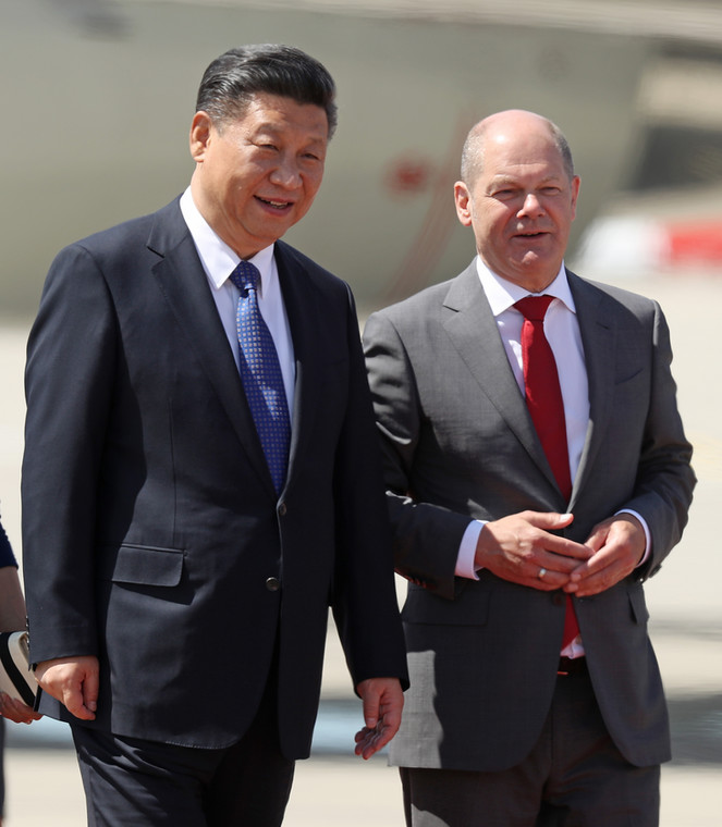 Xi Jinping i Olaf Scholz w Hamburgu, 2017 r.