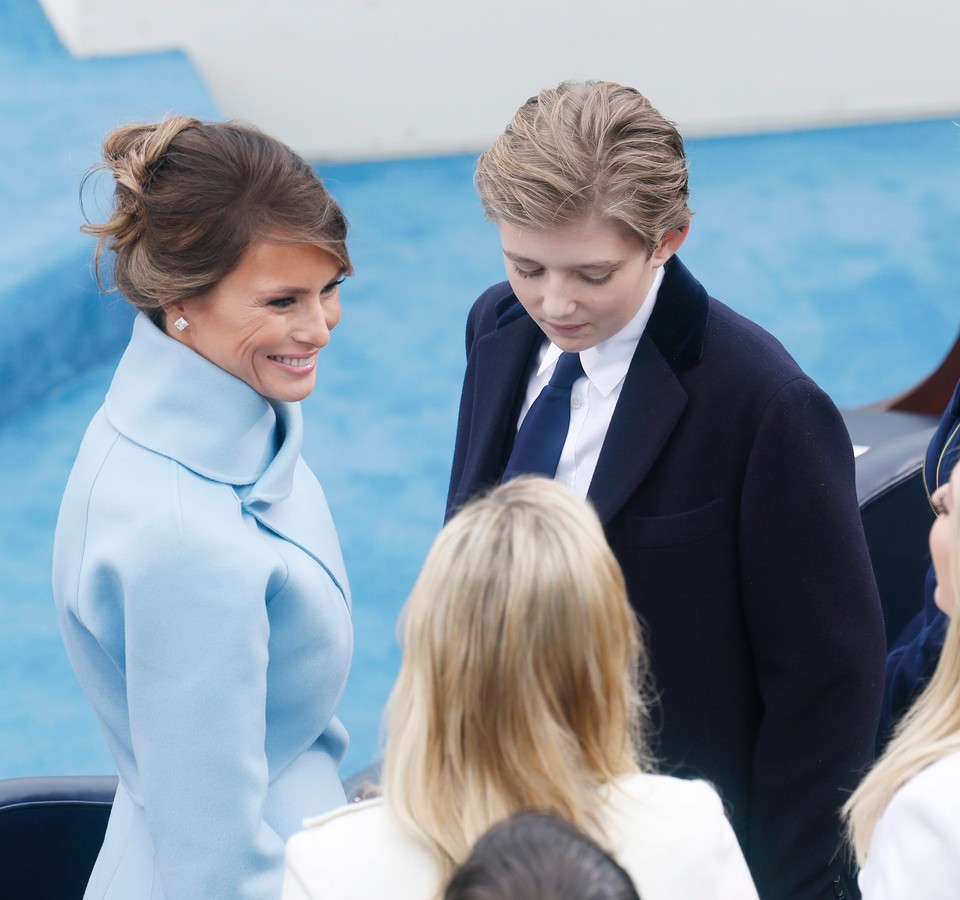 Melania Trump podczas uroczystości zaprzysiężenia Donalda Trumpa na prezydenta USA