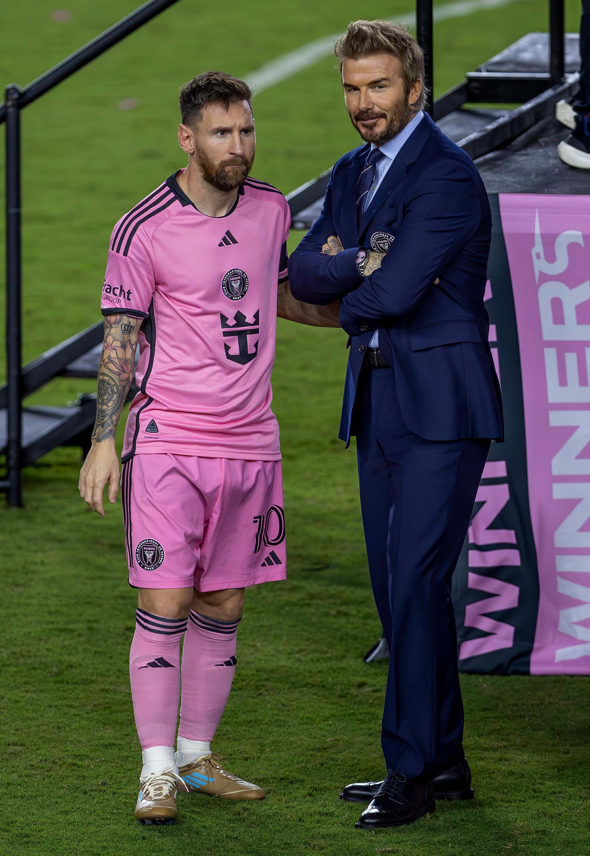 Lionel Messi a David Beckham.