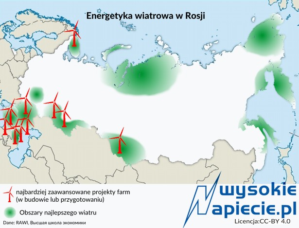 OZE Rosja mapa