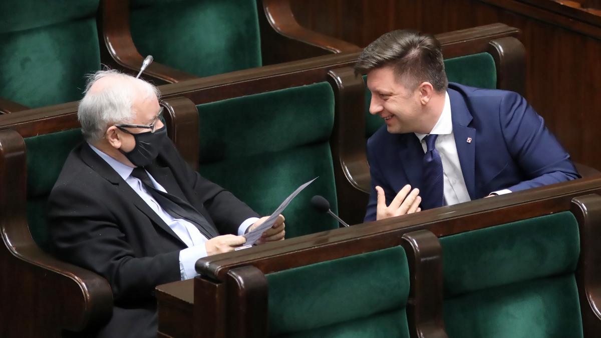 Jarosław Kaczyński i Michał Dworczyk