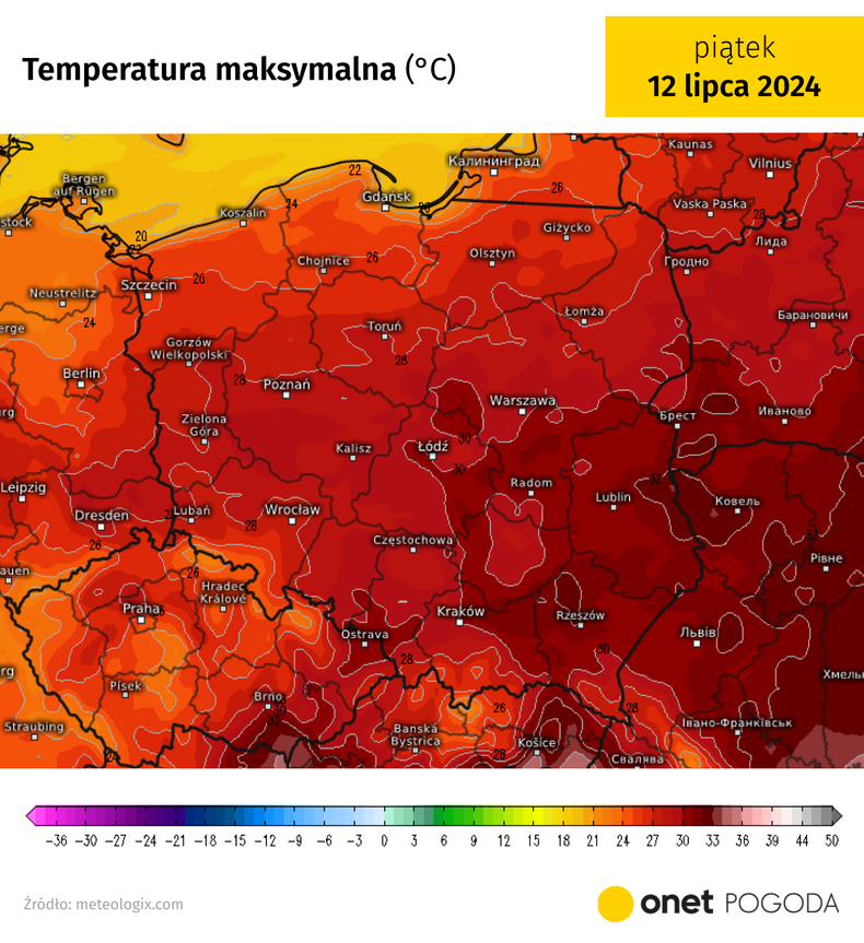 Piątek upalnie zapowiada się głównie na wschodzie, południu i w centrum