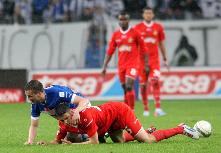 Mariusz Stępiński podczas ostatniego spotkania w ekstraklasie