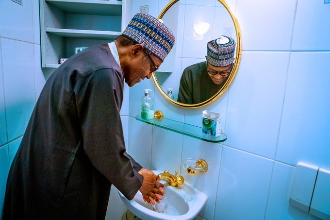 President Muhammadu Buhari. [Twitter/@BashirAhmaad]