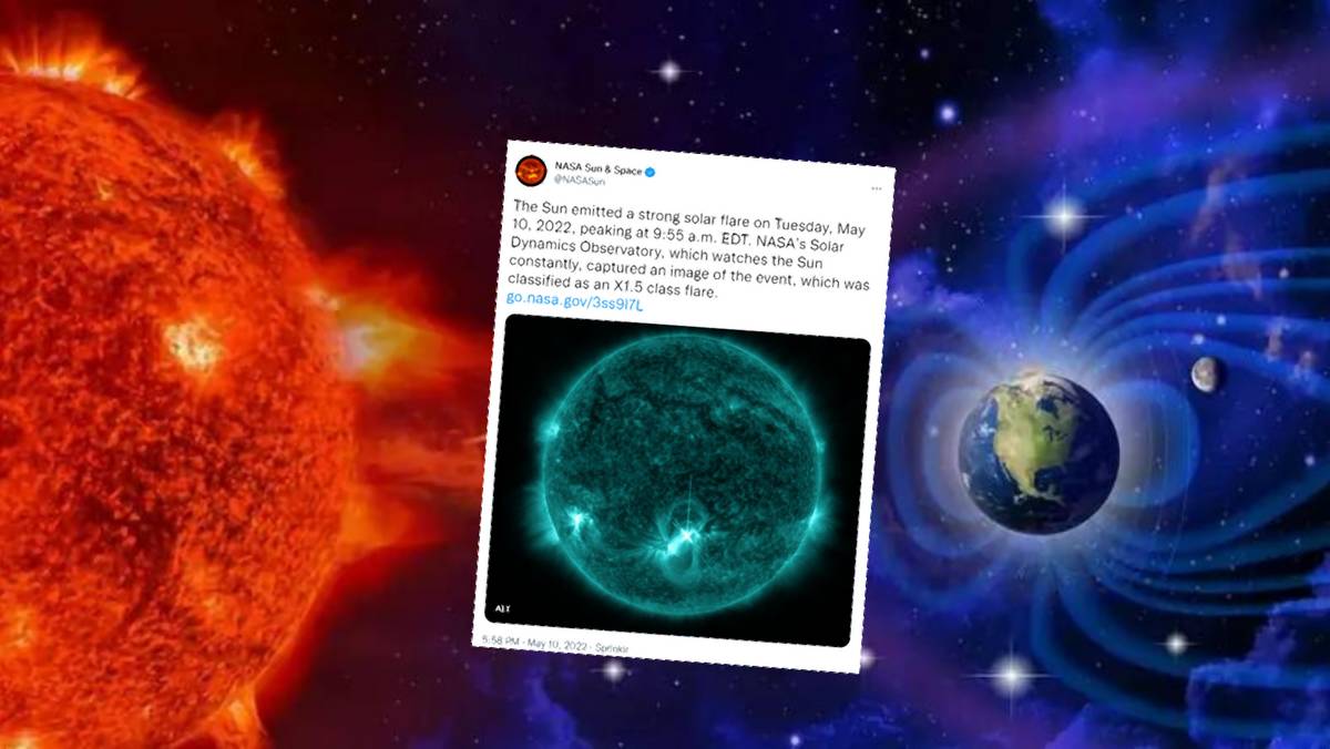 NASA odnotowała silny rozbłysk na Słońcu (fot. twitter.com/NASASun)