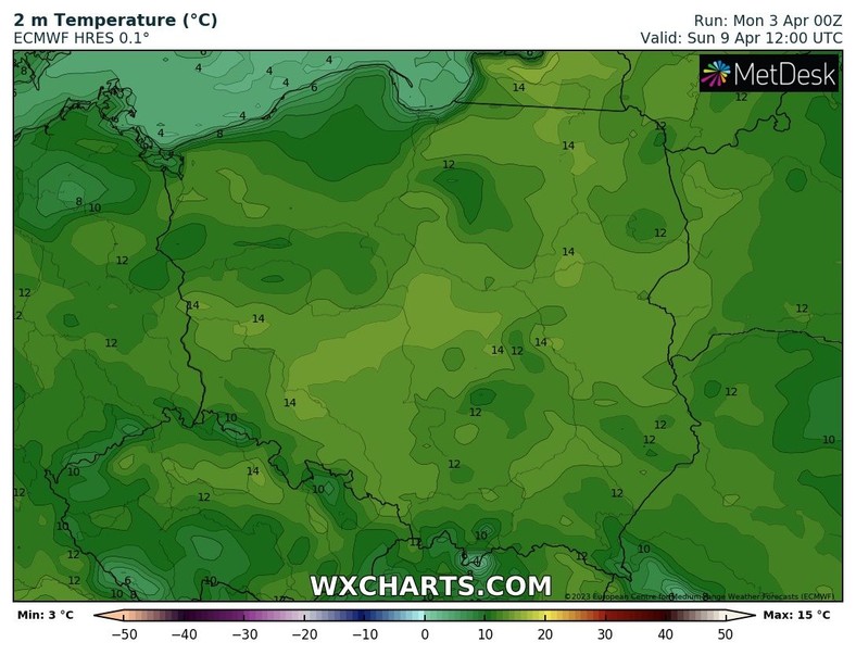 Wielkanoc przyniesie prawdopodobnie umiarkowane temperatury