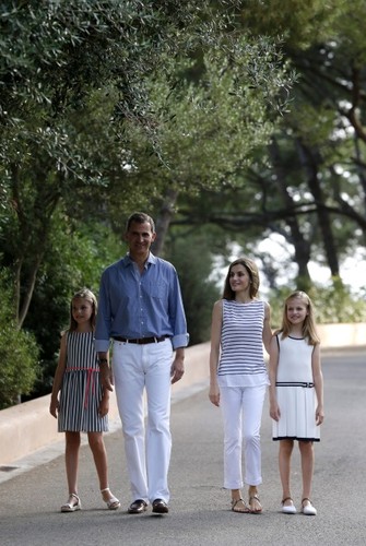 Hiszpańska rodzina królewska na wakacjach