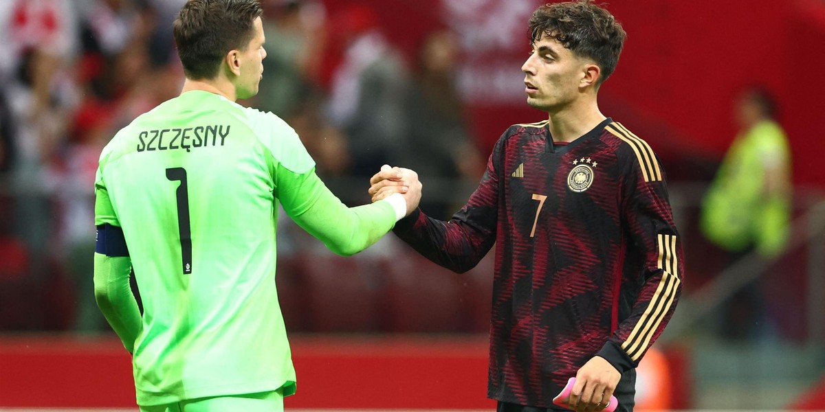 Kai Havertz i Wojciech Szczęsny