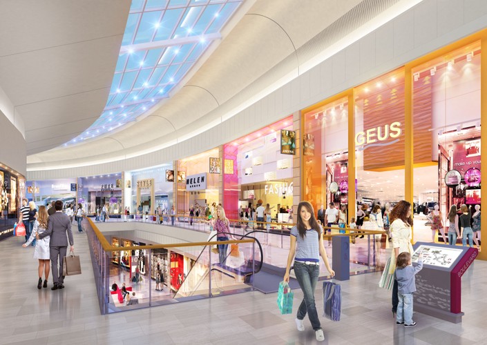 Dla klientów, na powierzchni całego centrum handlowego włącznie z parkingiem, dostępne będzie darmowe WiFI.<br>Posnania Bulwar - wizualizacja: materiał prasowy Posnania