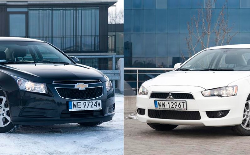 Zarówno chevrolet cruze jak i mitsubishi lancer zostały dobrze przygotowane do podejmowania rękawic w różnych pojedynkach...