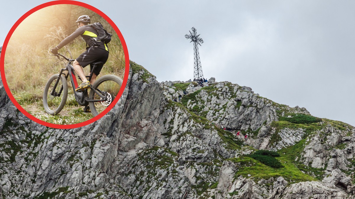 Rowerzysta próbował wjechać na Giewont