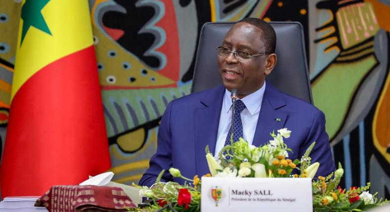 Le Président Macky SALL lors de la remise du rapport de conclusion du dialogue national, le 25 juin 2023