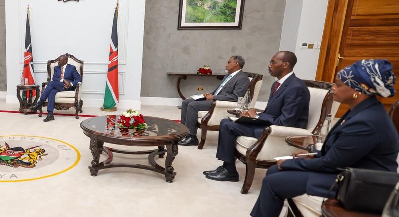 President William Ruto meeting U.S. intelligence chief and Kenyan intelligence bosses