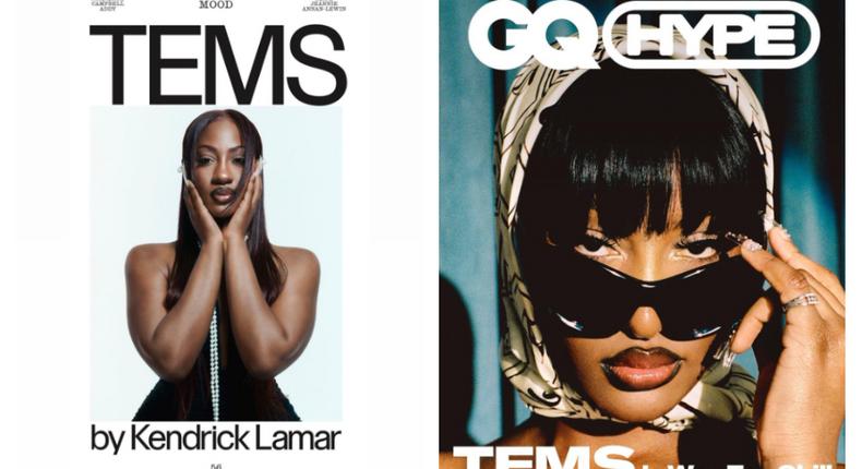 Tems on the cover of GQ Hype and Interview Mag