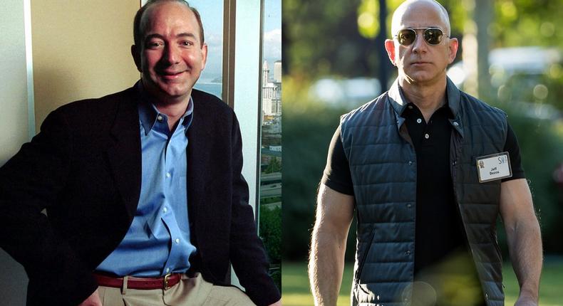 Jeff Bezos' look has changed quite a bit since the early 2000s.