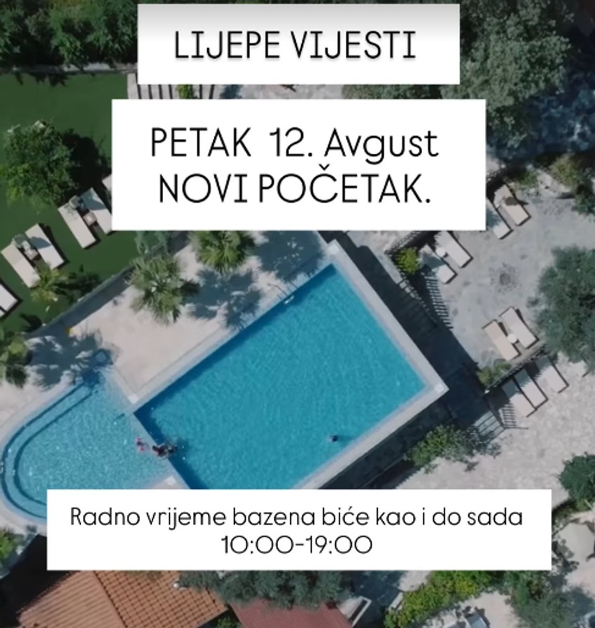 Vladimir Tomović i otkrio kada počinju da rade bazeni u Crnoj Gori