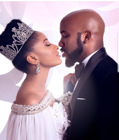 Banky W and Adesua  in 'The Wedding Party' 