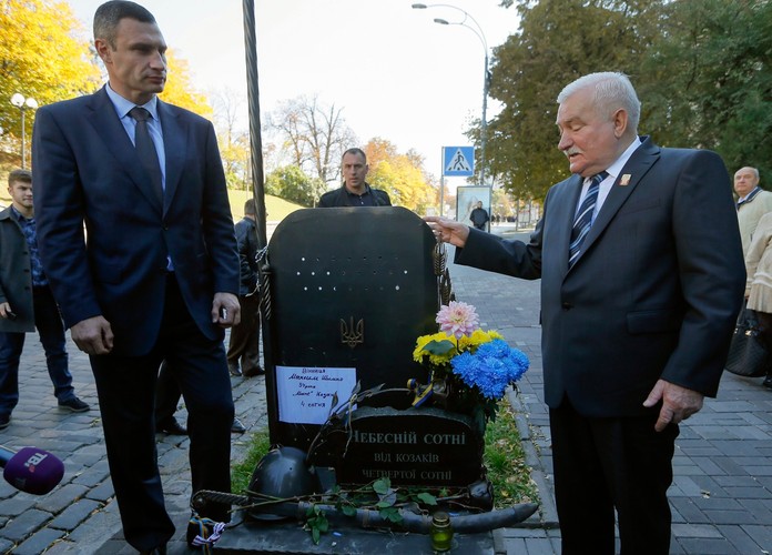 Lech Wałęsa na Majdanie