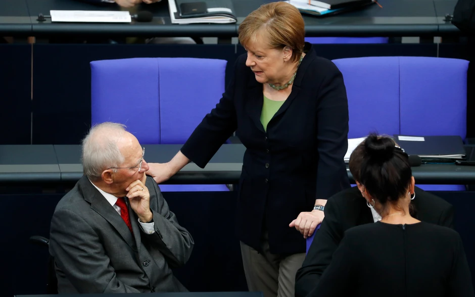 Volfgang Šojble i Angela Merkel