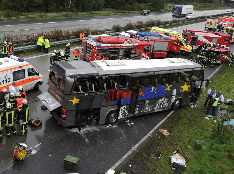 Tragiczny wypadek autobusu