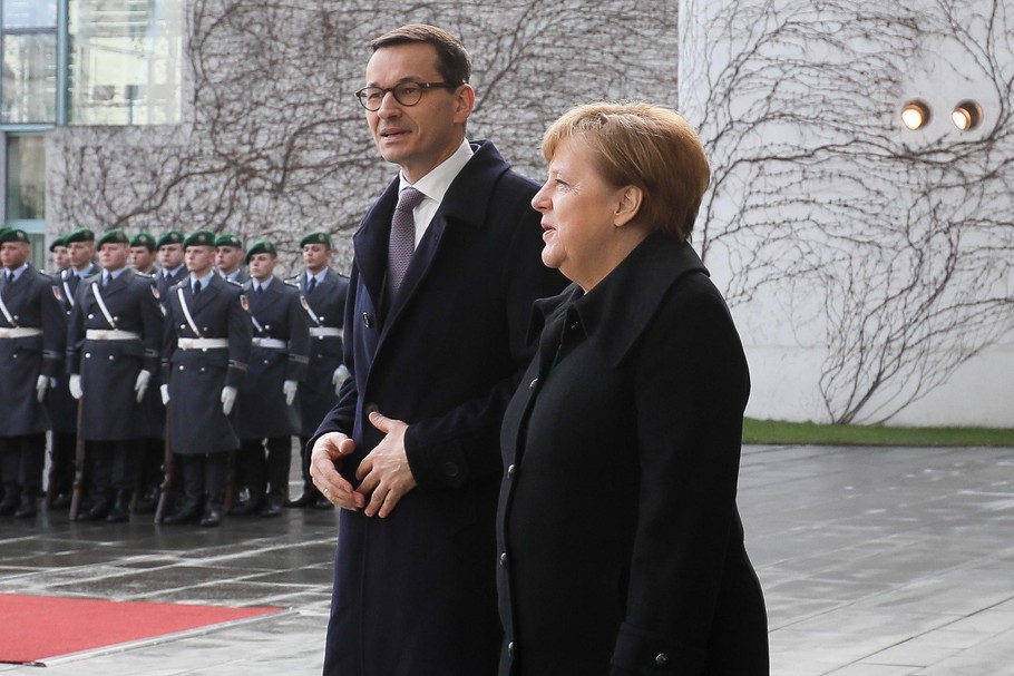 Premier Mateusz Morawiecki i kanclerz Angela Merkel