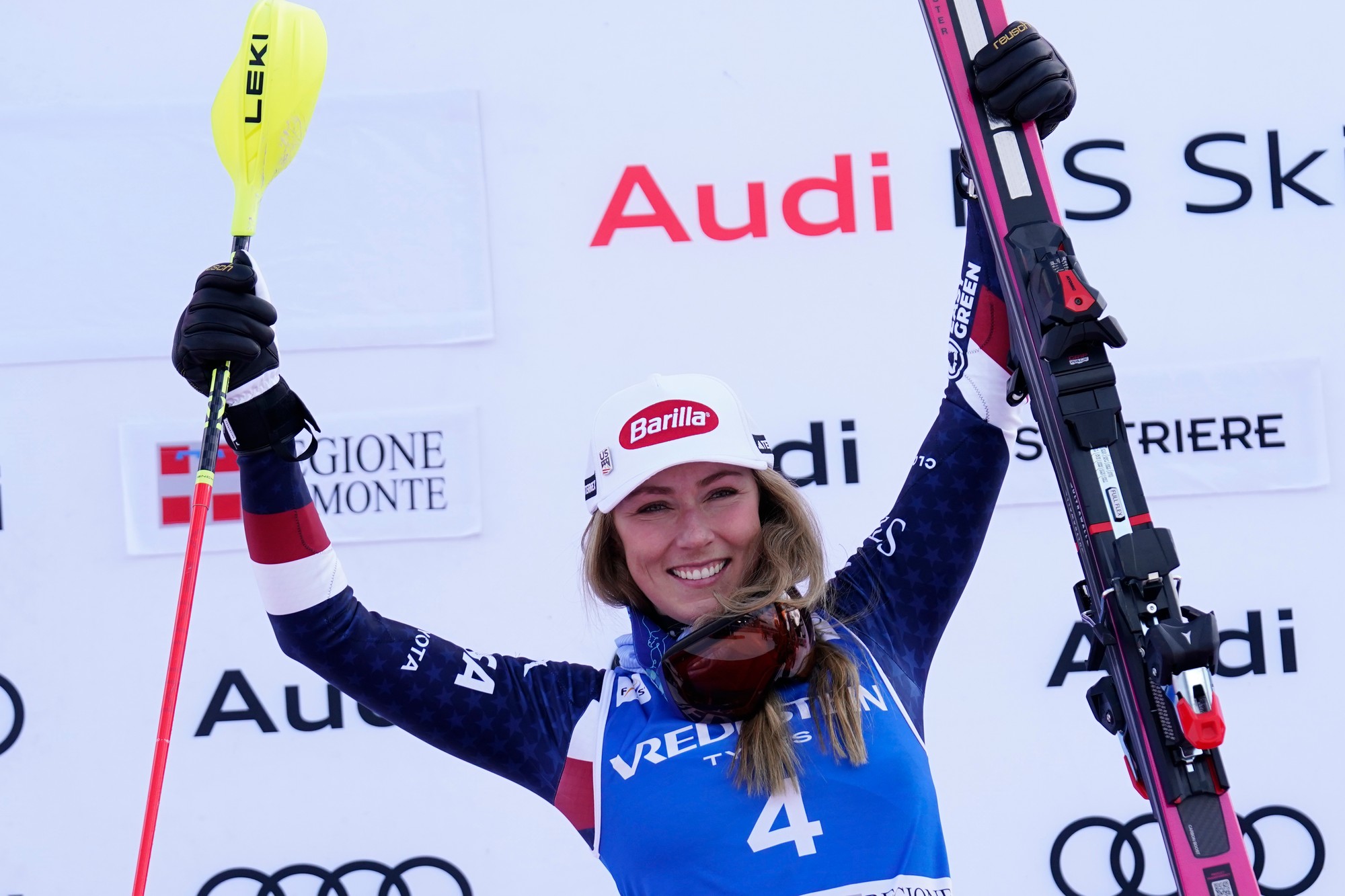 Americká lyžiarka Mikaela Shiffrinová.