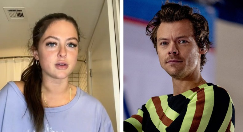 Tara Lynn angered TikTok followers when she told them she spent $10,000 on Harry Styles tickets.Tara Lynn via TikTok and NBC/Getty Images.