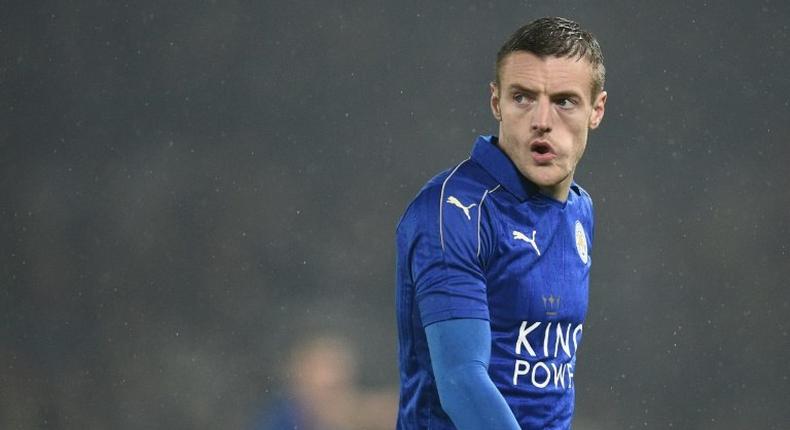 Leicester City's striker Jamie Vardy, pictured in January 2017, says a ban from Twitter is not sufficient for people making death threats against his family