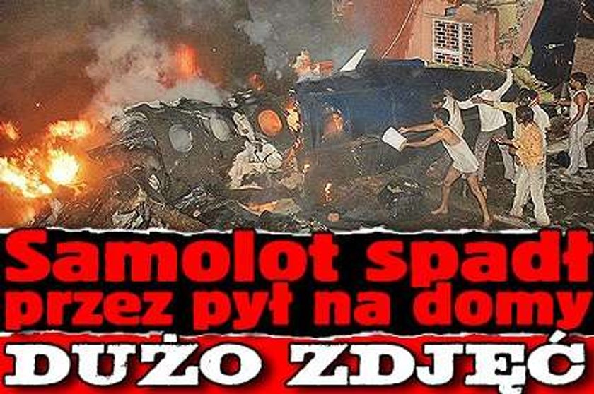 Samolot spadł przez pył na domy. ZDJĘCIA